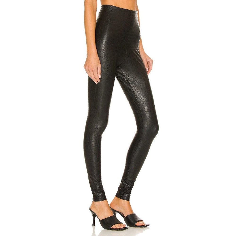Commando Black Faux Leather High-Rise Leggings
